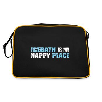 Bain de glace nageurs d’hiver « Bain de glace endroit heureux » - Sac Retro - noir/or - Dos