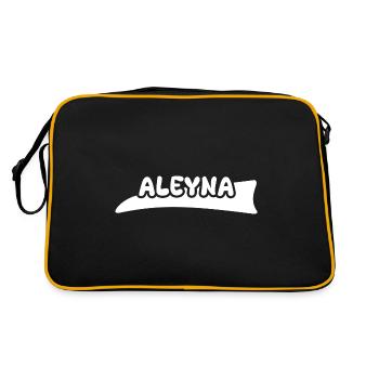Prénom Aleyna - Sac Retro - noir/or - Dos
