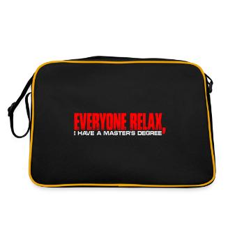 Tout le monde se détend, j’ai une maîtrise 31 - Sac Retro - noir/or - Dos
