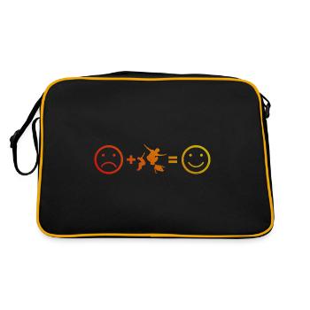 Course libre Parkour Free Runner Hommes Femmes - Sac Retro - noir/or - Dos