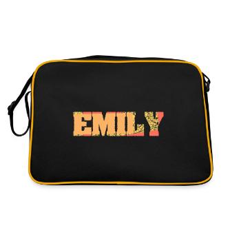 First name for Emily Maiden name Woman's name - Retro Bag - black/gold - Back
