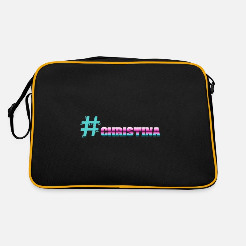Cooler Christina - Retro Tasche - Schwarz/Gold