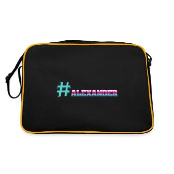 Gift for Alexander - Retro Bag - black/gold - Back