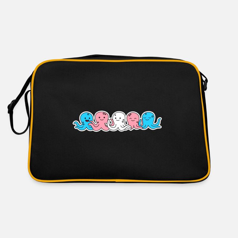 Conception de pieuvre Trans Flag pour les personnes trans Sac Retro