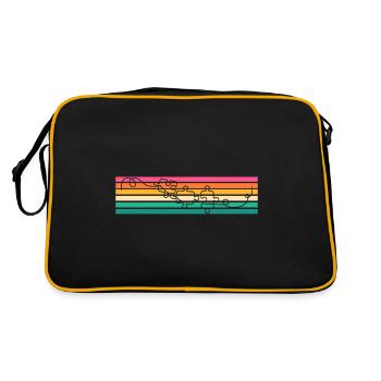 Puzzlefan Puzzler Puzzleteile Retro Puzzle - Retro Tasche - Schwarz/Gold - Hinten
