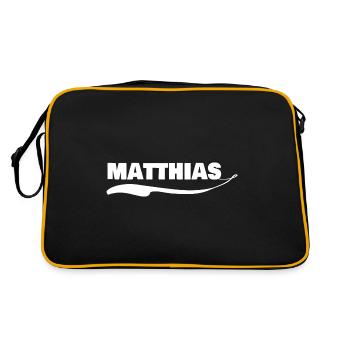 Matthias comme prénom - Sac Retro - noir/or - Dos