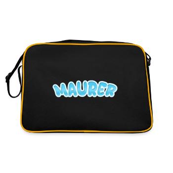 Cadeau pour maçon - Sac Retro - noir/or - Dos