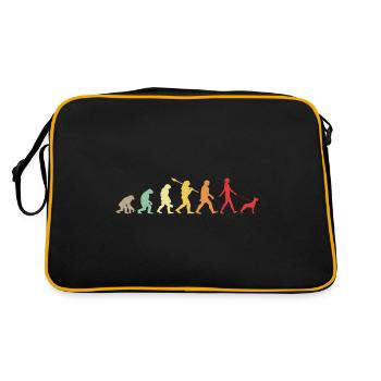 Évolution Drôle Chien de Berger Belge Malinois - Sac Retro - noir/or - Dos