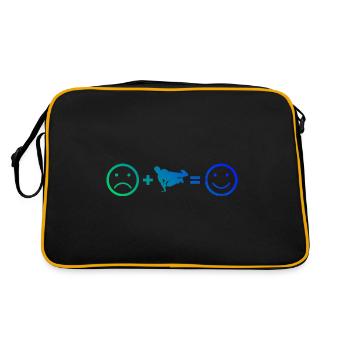 Free Runner Herren Parcours Parkour Damen Free Run - Retro Tasche - Schwarz/Gold - Hinten
