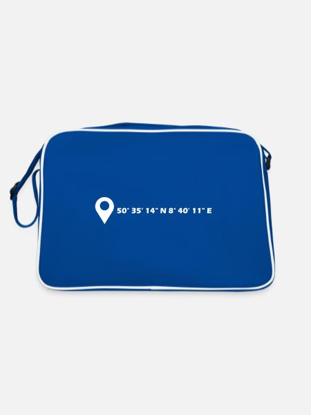 Coordonnées de coulée - Sac Retro - bleu/blanc - Dos