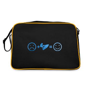 Jetskiing Water Sports Jet Ski Riding Women Men - Retro Bag - black/gold - Back