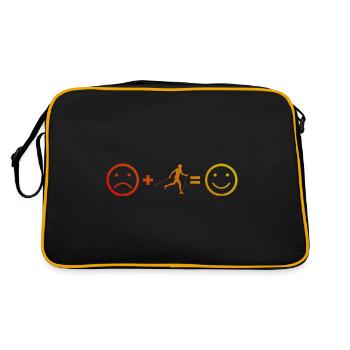 Walker Damen Walken Herren Nordic Walking - Retro Tasche - Schwarz/Gold - Hinten