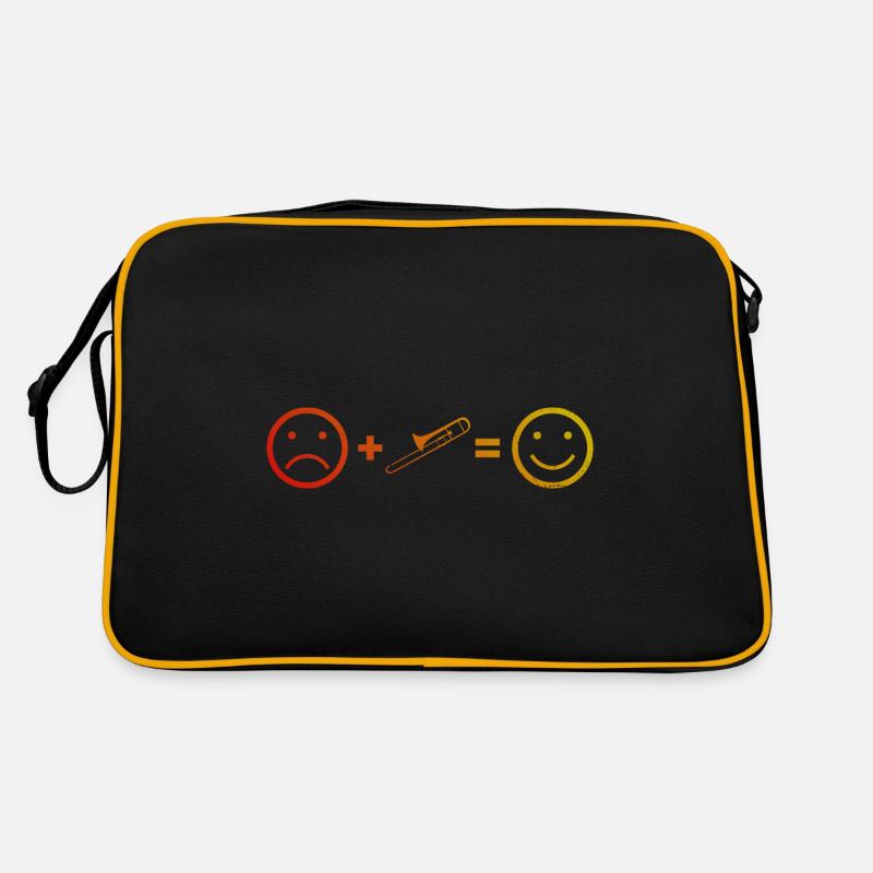 Posaune Blechbläser Damen Herren Jazz Posaune - Retro Tasche - Schwarz/Gold