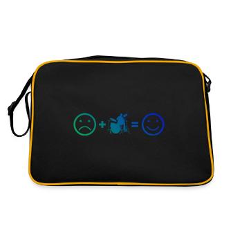 Percussionist Drums Drummer Drumming - Retro Bag - black/gold - Back