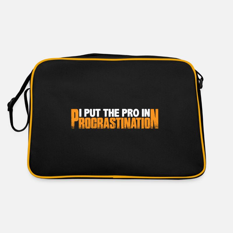 I Put The Pro In Procrastination 23 Retro Tasche