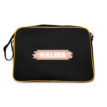 Malina as a first name - Retro Bag - black/gold - Back