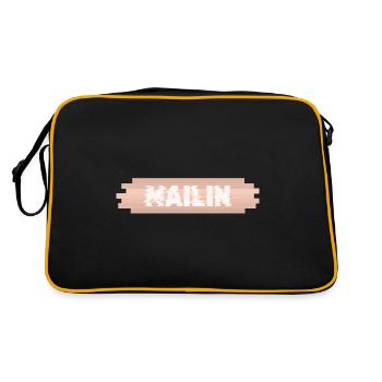 First name Mailin - Retro Bag - black/gold - Back