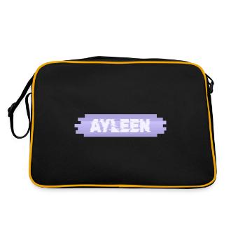 Ayleen - Retro Tasche - Schwarz/Gold - Hinten