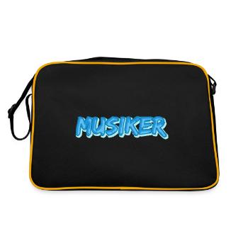 Job Musiker - Retro Tasche - Schwarz/Gold - Hinten