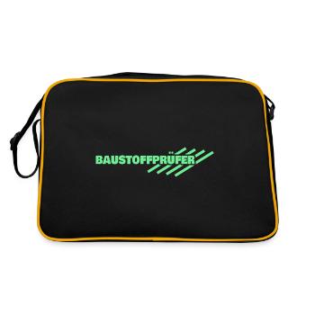 Gift for building materials tester - Retro Bag - black/gold - Back