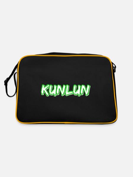 Kunlun - Retro Tasche - Schwarz/Gold - Hinten