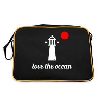 Phare de la mer - Sac Retro - noir/or - Dos