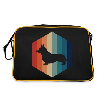 Corgi Vintage Hexagon - Retro Bag - black/gold - Back