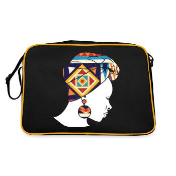 Africaine Kente Art - Sac Retro - noir/or - Dos