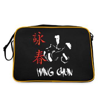Wing chun Wingtsun Chinese symbols font - Retro Bag - black/gold - Back