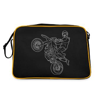 Supermoto / Supermotard / Supermoto Wheelie - Retro Bag - black/gold - Back