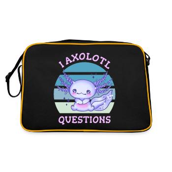 I axolotl questions - Retro Tasche - Schwarz/Gold - Hinten