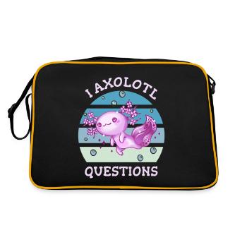 I axolotl questions - Retro Tasche - Schwarz/Gold - Hinten