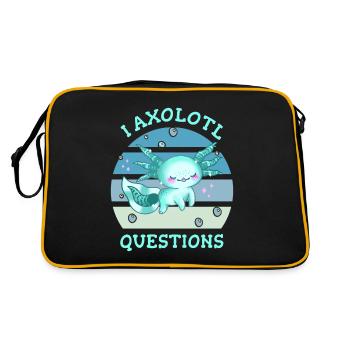 I axolotl questions - Retro Tasche - Schwarz/Gold - Hinten