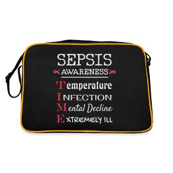 Conscience de la septicémie, empoisonnement du sang - Sac Retro - noir/or - Dos
