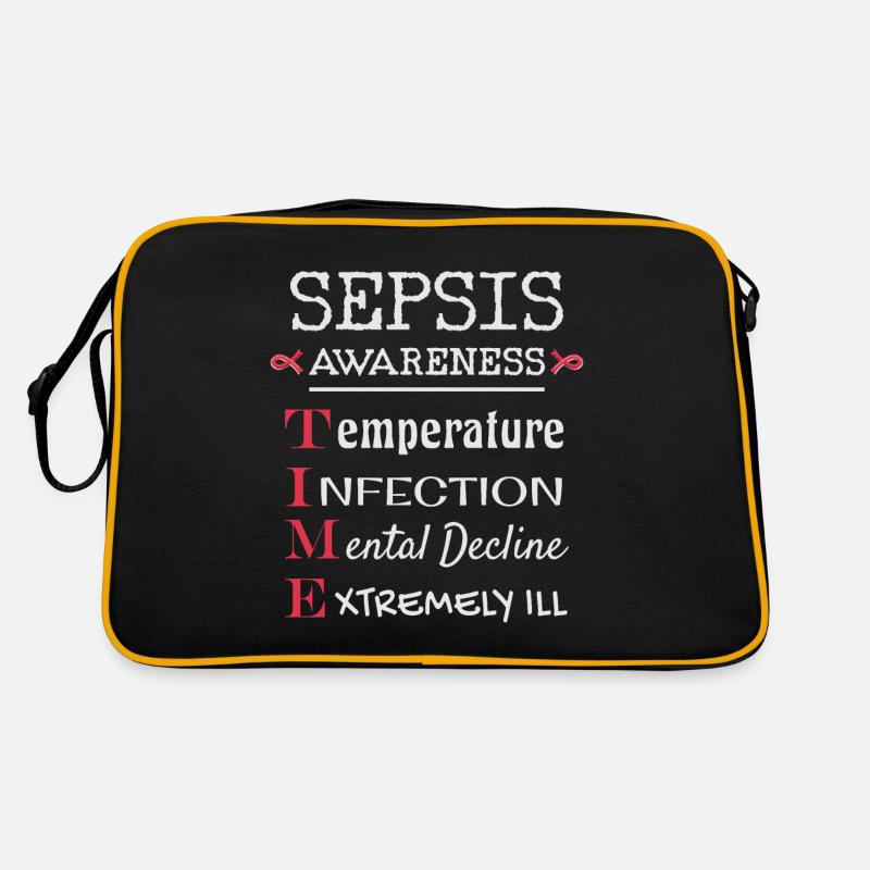 Conscience de la septicémie, empoisonnement du sang Sac Retro