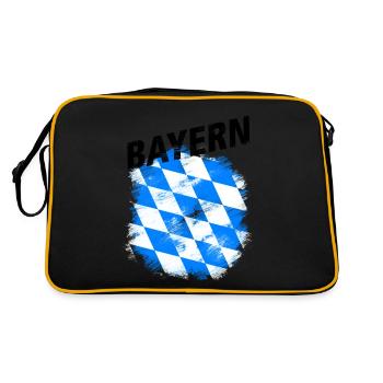 Bayern - Retro Tasche - Schwarz/Gold - Hinten