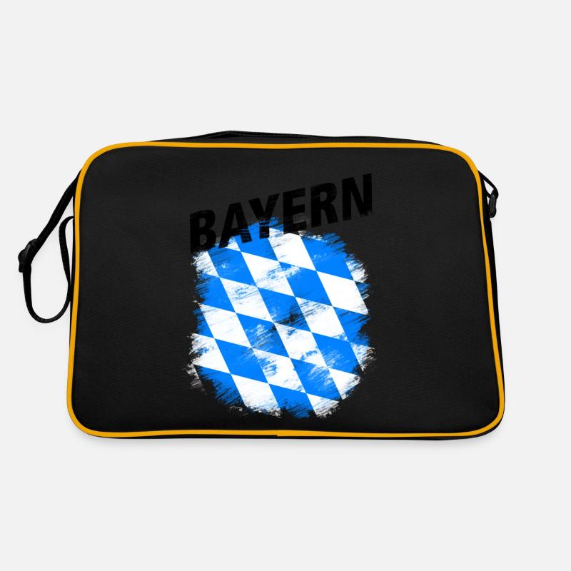 Bayern - Retro Tasche - Schwarz/Gold
