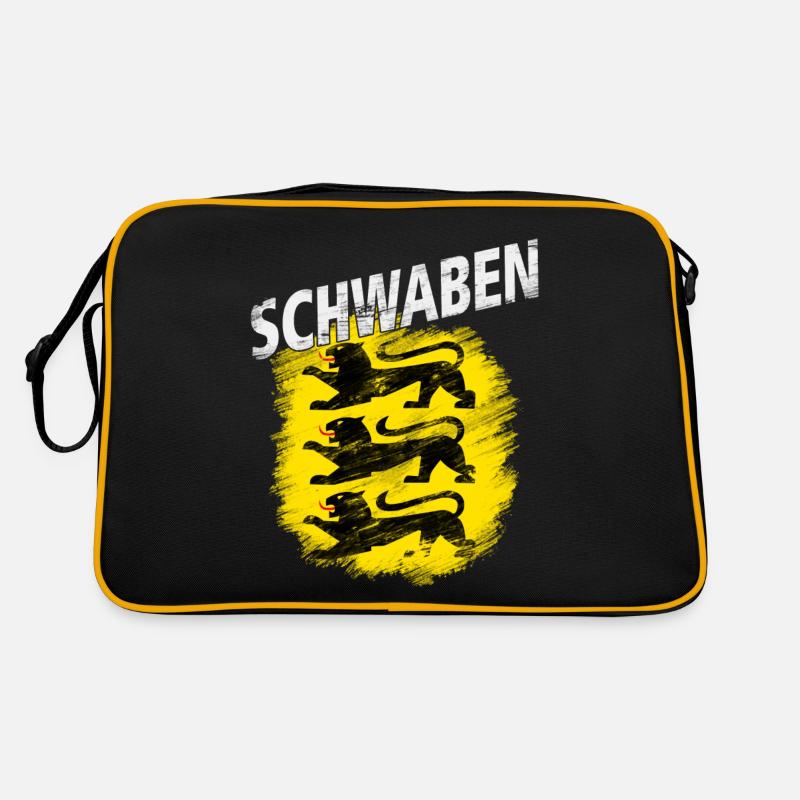 Schwaben - Retro Tasche - Schwarz/Gold