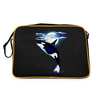 MOONSHINE ORCA - Retro Tasche - Schwarz/Gold - Hinten