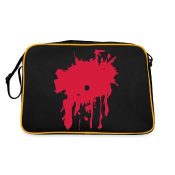 blutfleck für Schürze - Retro Tasche - Schwarz/Gold - Hinten
