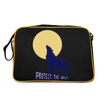 Wolf wolf - Retro Bag - black/gold - Back