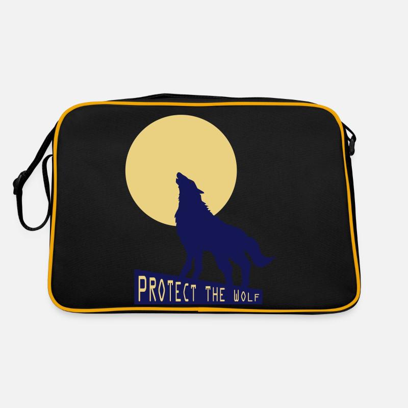 loup Wolf - Retro Tasche - Schwarz/Gold