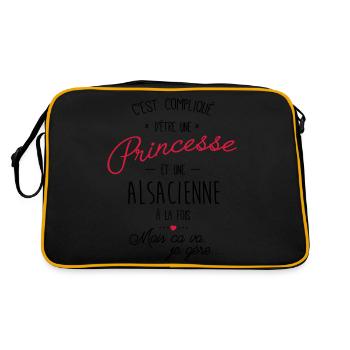 princesse et Alsacienne - Sac Retro - noir/or - Dos