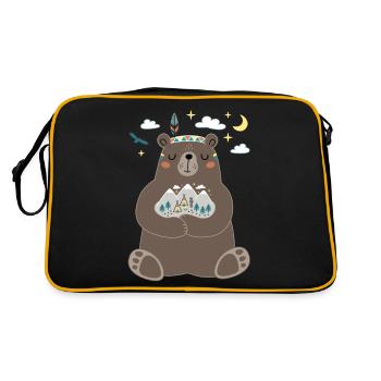 ours rêveur - Sac Retro - noir/or - Dos