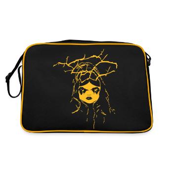 creepy dollface - Retro Tasche - Schwarz/Gold - Hinten