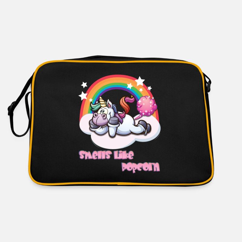 Licorne péter - sent le pop-corn Sac Retro