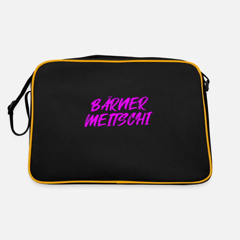 Berner Mädchen - Retro Tasche - Schwarz/Gold