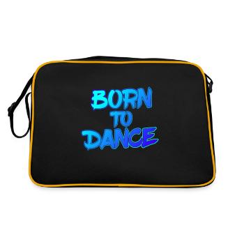 Born to Dance - Retro Tasche - Schwarz/Gold - Hinten