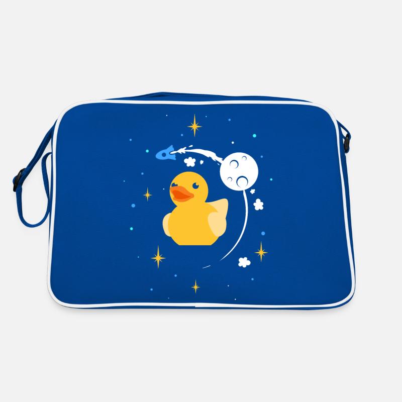 Vaisseau spatial canard en caoutchouc canard vaisseau spatial galaxie Sac Retro