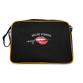 HECHT FISHING FISCHER DESIGN - Retro Tasche - Schwarz/Gold - Hinten